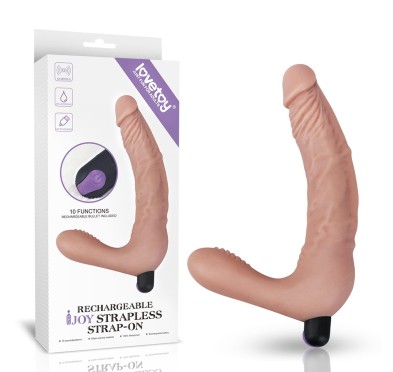 Podwójne dildo z wypustkami strap-on realistyczny